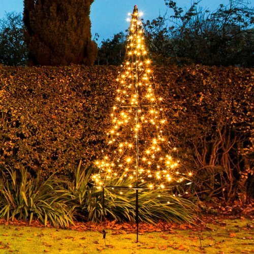 M Fairybell Outdoor Pre Lit Christmas Tree Warm White Leds